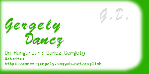 gergely dancz business card